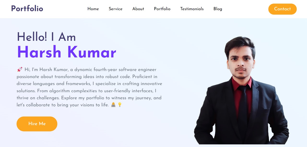 Personal Portfolio - Harsh Kumar